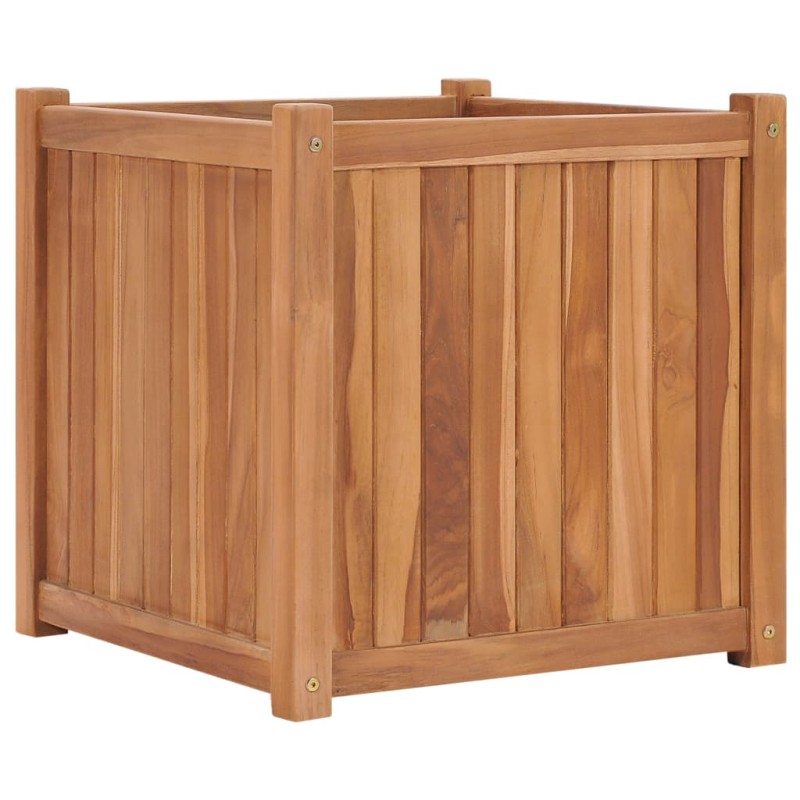 vidaXL Arriate elevado madera maciza de teca 50x50x50 cm vidaXL Arriate elevado madera maciza de teca 50x50x50 cm