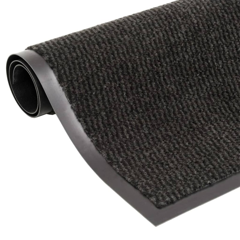 vidaXL Felpudo de nudo negro 60x150 cm