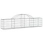 vidaXL Cestas de gaviones 4 uds forma de arco hierro 200x30x40/60 cm