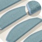 vidaXL Alfombras de peldaños de escalera 15 uds azul 65x24x4 cm vidaXL Alfombras de peldaños de escalera 15 uds azul 65x24x4 cm