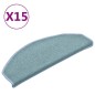 vidaXL Alfombras de peldaños de escalera 15 uds azul 65x24x4 cm vidaXL Alfombras de peldaños de escalera 15 uds azul 65x24x4 cm