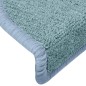vidaXL Alfombras de peldaños de escalera 15 uds azul 65x24x4 cm vidaXL Alfombras de peldaños de escalera 15 uds azul 65x24x4 cm
