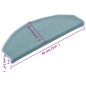 vidaXL Alfombras de peldaños de escalera 15 uds azul 65x24x4 cm vidaXL Alfombras de peldaños de escalera 15 uds azul 65x24x4 cm