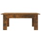 vidaXL Mesa de centro madera contrachapada roble ahumado 100x60x42 cm