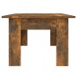 vidaXL Mesa de centro madera contrachapada roble ahumado 100x60x42 cm