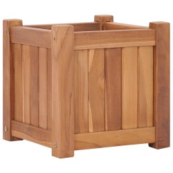 vidaXL Arriate elevado madera maciza de teca 30x30x30 cm