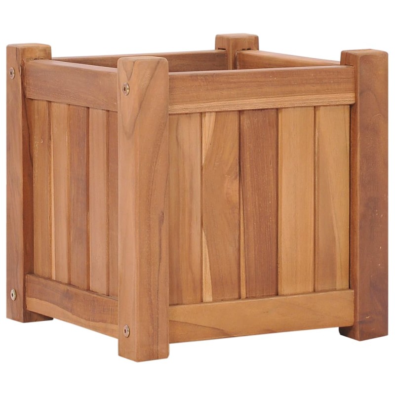 vidaXL Arriate elevado madera maciza de teca 30x30x30 cm vidaXL Arriate elevado madera maciza de teca 30x30x30 cm