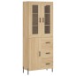 vidaXL Aparador alto madera contrachapada color roble 69,5x34x180 cm vidaXL Aparador alto madera contrachapada color roble 69,5x34x180 cm