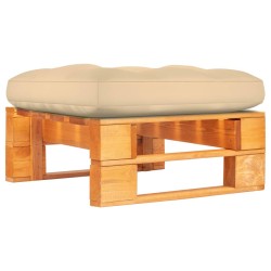 vidaXL Otomana de jardín de palets madera pino impregnada marrón miel