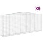 vidaXL Cestas de gaviones 9 uds forma de arco hierro 400x50x160/180 cm vidaXL Cestas de gaviones 9 uds forma de arco hierro 400x50x160/180 cm
