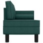 vidaXL Sofá diván con cojines y almohada tela verde oscuro vidaXL Sofá diván con cojines y almohada tela verde oscuro