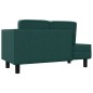 vidaXL Sofá diván con cojines y almohada tela verde oscuro vidaXL Sofá diván con cojines y almohada tela verde oscuro