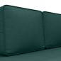vidaXL Sofá diván con cojines y almohada tela verde oscuro vidaXL Sofá diván con cojines y almohada tela verde oscuro