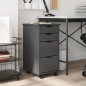 vidaXL Cajonera con ruedas MOSS madera maciza de pino gris vidaXL Cajonera con ruedas MOSS madera maciza de pino gris