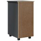 vidaXL Cajonera con ruedas MOSS madera maciza de pino gris vidaXL Cajonera con ruedas MOSS madera maciza de pino gris