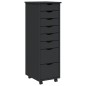 vidaXL Cajonera con ruedas MOSS madera maciza de pino gris vidaXL Cajonera con ruedas MOSS madera maciza de pino gris