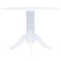 vidaXL Mesa de comedor de madera maciza de caucho blanco 106 cm vidaXL Mesa de comedor de madera maciza de caucho blanco 106 cm
