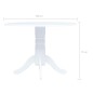 vidaXL Mesa de comedor de madera maciza de caucho blanco 106 cm vidaXL Mesa de comedor de madera maciza de caucho blanco 106 cm