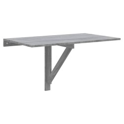 vidaXL Mesa de pared plegable contrachapada gris Sonoma 100x60x56 cm