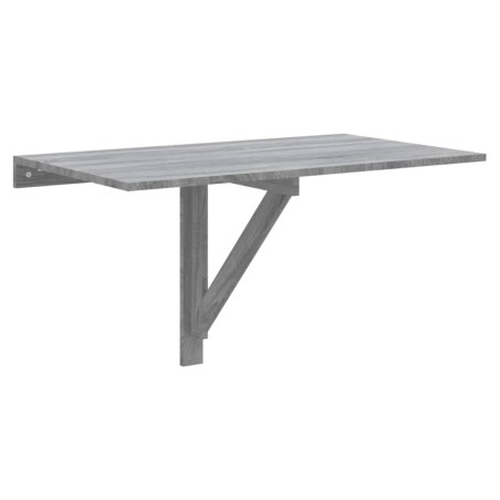 vidaXL Mesa de pared plegable contrachapada gris Sonoma 100x60x56 cm
