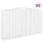 vidaXL Cestas de gaviones 8 uds forma de arco hierro 400x50x220/240 cm vidaXL Cestas de gaviones 8 uds forma de arco hierro 400x50x220/240 cm