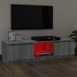 vidaXL Mueble para TV con luces LED gris Sonoma 140x40x35,5 cm