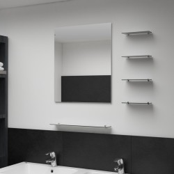 vidaXL Espejo de pared con 5 estantes plateado 50x60 cm