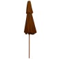 vidaXL Sombrilla de dos pisos palo de madera terracota 270 cm vidaXL Sombrilla de dos pisos palo de madera terracota 270 cm