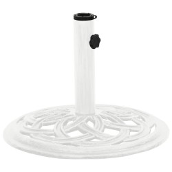 vidaXL Base de sombrilla de hierro fundido blanco 44x44x31 cm 