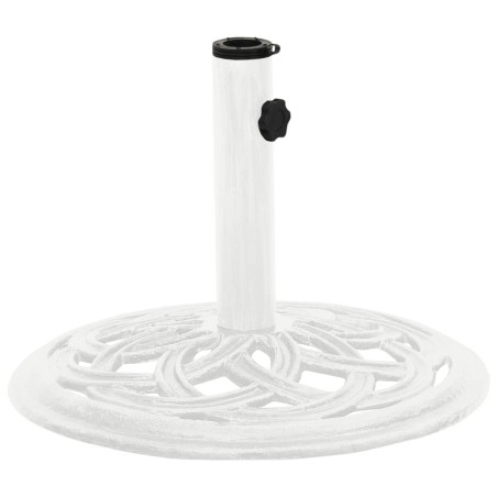 vidaXL Base de sombrilla de hierro fundido blanco 44x44x31 cm 