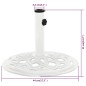 vidaXL Base de sombrilla de hierro fundido blanco 44x44x31 cm vidaXL Base de sombrilla de hierro fundido blanco 44x44x31 cm