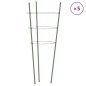 vidaXL Soportes plantas jardín con 3 anillas 5 uds acero verde 60 cm vidaXL Soportes plantas jardín con 3 anillas 5 uds acero verde 60 cm