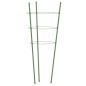 vidaXL Soportes plantas jardín con 3 anillas 5 uds acero verde 60 cm vidaXL Soportes plantas jardín con 3 anillas 5 uds acero verde 60 cm