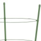 vidaXL Soportes plantas jardín con 3 anillas 5 uds acero verde 60 cm vidaXL Soportes plantas jardín con 3 anillas 5 uds acero verde 60 cm