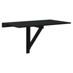 vidaXL Mesa de pared plegable madera contrachapada negra 100x60x56 cm