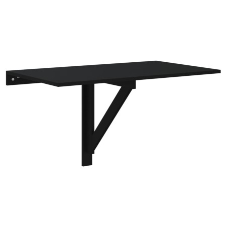 vidaXL Mesa de pared plegable madera contrachapada negra 100x60x56 cm