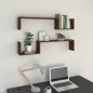 vidaXL Estantes de pared 2 uds madera color roble marrón 100x15x20cm vidaXL Estantes de pared 2 uds madera color roble marrón 100x15x20cm