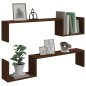vidaXL Estantes de pared 2 uds madera color roble marrón 100x15x20cm vidaXL Estantes de pared 2 uds madera color roble marrón 100x15x20cm