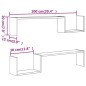 vidaXL Estantes de pared 2 uds madera color roble marrón 100x15x20cm vidaXL Estantes de pared 2 uds madera color roble marrón 100x15x20cm