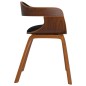 vidaXL Silla de comedor de cuero sintético y madera curvada negro vidaXL Silla de comedor de cuero sintético y madera curvada negro