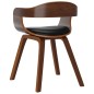vidaXL Silla de comedor de cuero sintético y madera curvada negro vidaXL Silla de comedor de cuero sintético y madera curvada negro