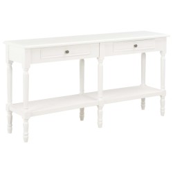 vidaXL Aparador de madera maciza blanco 150x35x77 cm