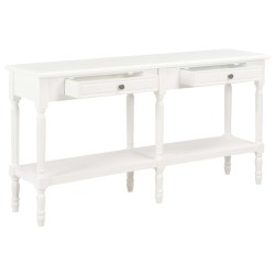vidaXL Aparador de madera maciza blanco 150x35x77 cm