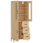 vidaXL Aparador alto madera contrachapada color roble 69,5x34x180 cm vidaXL Aparador alto madera contrachapada color roble 69,5x34x180 cm