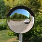 vidaXL Espejo de tráfico convexo de exterior policarbonato negro Ø45cm
