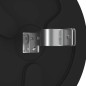vidaXL Espejo de tráfico convexo de exterior policarbonato negro Ø45cm