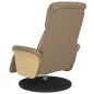 vidaXL Sillón reclinable con reposapiés cuero sintético capuchino