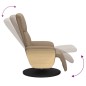 vidaXL Sillón reclinable con reposapiés cuero sintético capuchino