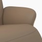 vidaXL Sillón reclinable con reposapiés cuero sintético capuchino