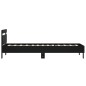 vidaXL Estructura cama con cabecero madera ingeniería negro 100x200 cm vidaXL Estructura cama con cabecero madera ingeniería negro 100x200 cm